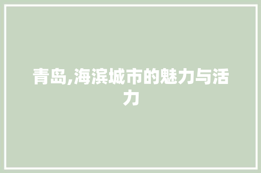 青岛,海滨城市的魅力与活力