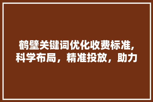 鹤壁关键词优化收费标准,科学布局，精准投放，助力企业提升在线影响力