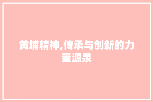 黄埔精神,传承与创新的力量源泉