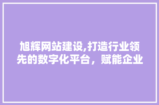 旭辉网站建设,打造行业领先的数字化平台，赋能企业发展新篇章