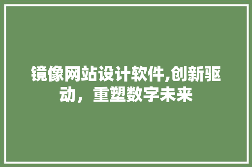 镜像网站设计软件,创新驱动，重塑数字未来 前端技术