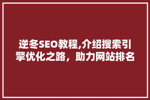 逆冬SEO教程,介绍搜索引擎优化之路，助力网站排名提升