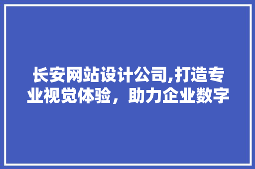 长安网站设计公司,打造专业视觉体验，助力企业数字化转型