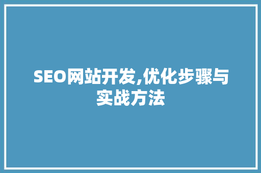 SEO网站开发,优化步骤与实战方法