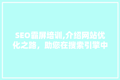 SEO霸屏培训,介绍网站优化之路，助您在搜索引擎中脱颖而出