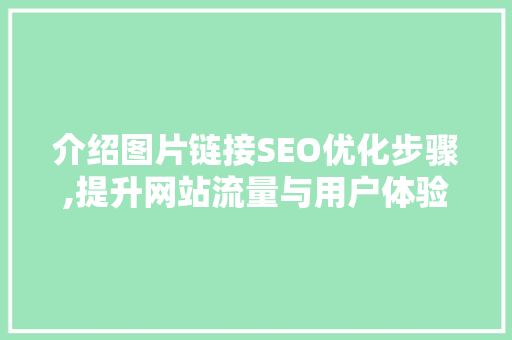介绍图片链接SEO优化步骤,提升网站流量与用户体验