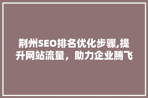 荆州SEO排名优化步骤,提升网站流量，助力企业腾飞