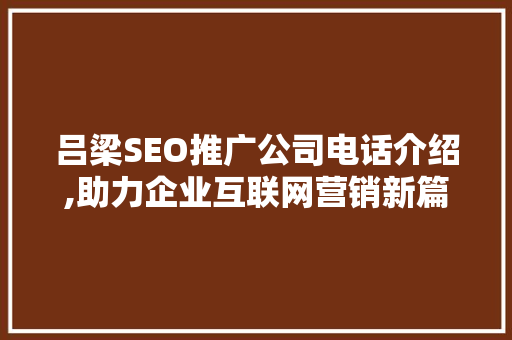 吕梁SEO推广公司电话介绍,助力企业互联网营销新篇章