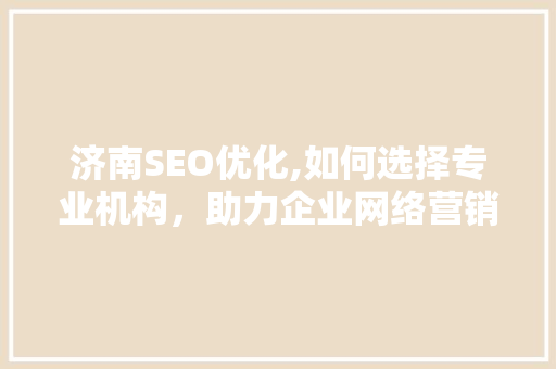 济南SEO优化,如何选择专业机构，助力企业网络营销腾飞