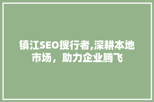 镇江SEO搜行者,深耕本地市场，助力企业腾飞