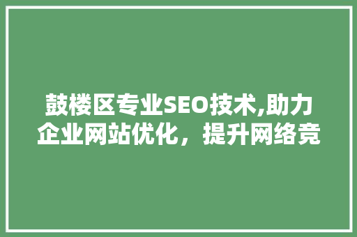 鼓楼区专业SEO技术,助力企业网站优化，提升网络竞争力