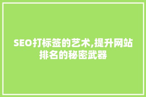SEO打标签的艺术,提升网站排名的秘密武器