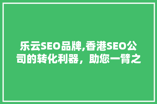 乐云SEO品牌,香港SEO公司的转化利器，助您一臂之力