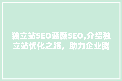 独立站SEO蓝颜SEO,介绍独立站优化之路，助力企业腾飞