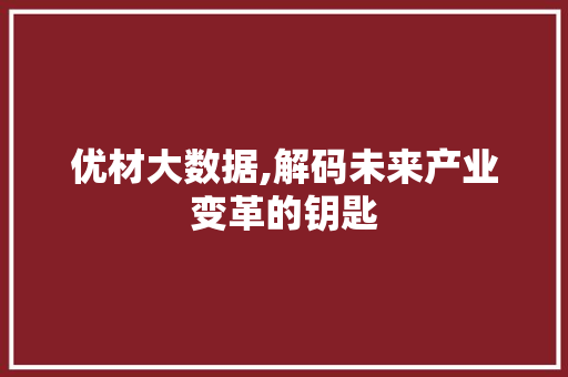 优材大数据,解码未来产业变革的钥匙 缓存Redis