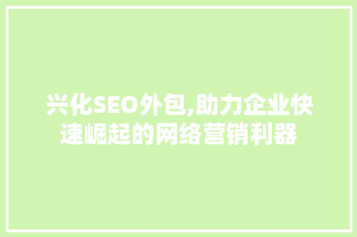 兴化SEO外包,助力企业快速崛起的网络营销利器