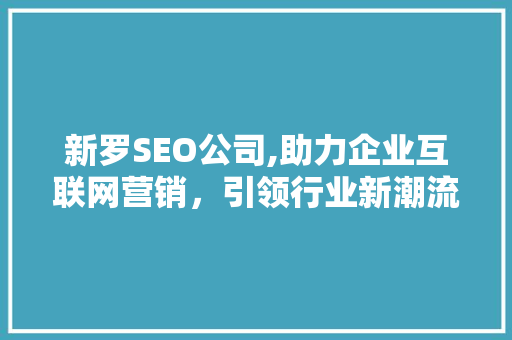 新罗SEO公司,助力企业互联网营销，引领行业新潮流