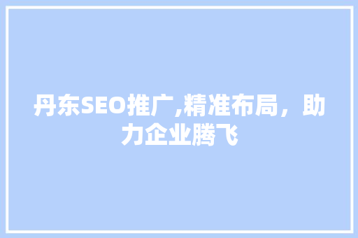 丹东SEO推广,精准布局，助力企业腾飞