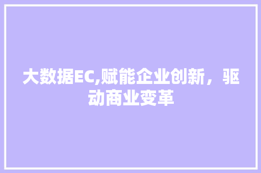 大数据EC,赋能企业创新，驱动商业变革 响应式设计