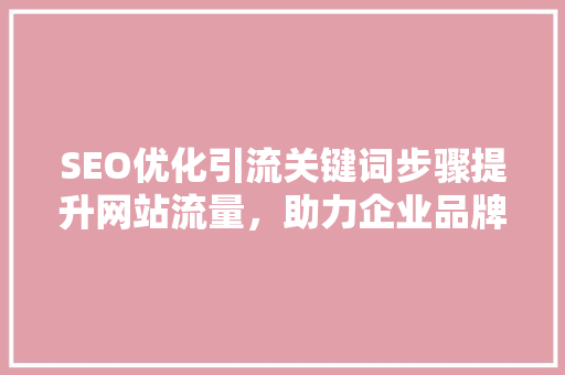 SEO优化引流关键词步骤提升网站流量，助力企业品牌腾飞