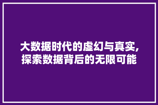 大数据时代的虚幻与真实,探索数据背后的无限可能 响应式设计