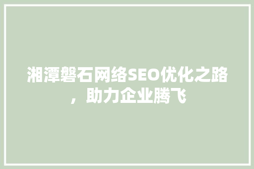 湘潭磐石网络SEO优化之路，助力企业腾飞