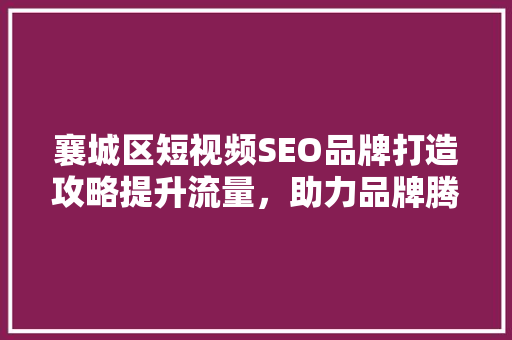 襄城区短视频SEO品牌打造攻略提升流量，助力品牌腾飞