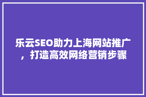 乐云SEO助力上海网站推广，打造高效网络营销步骤